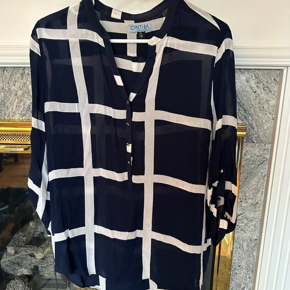 XL Cynthia Rowley Linen Style Top - Picture 1 of 3